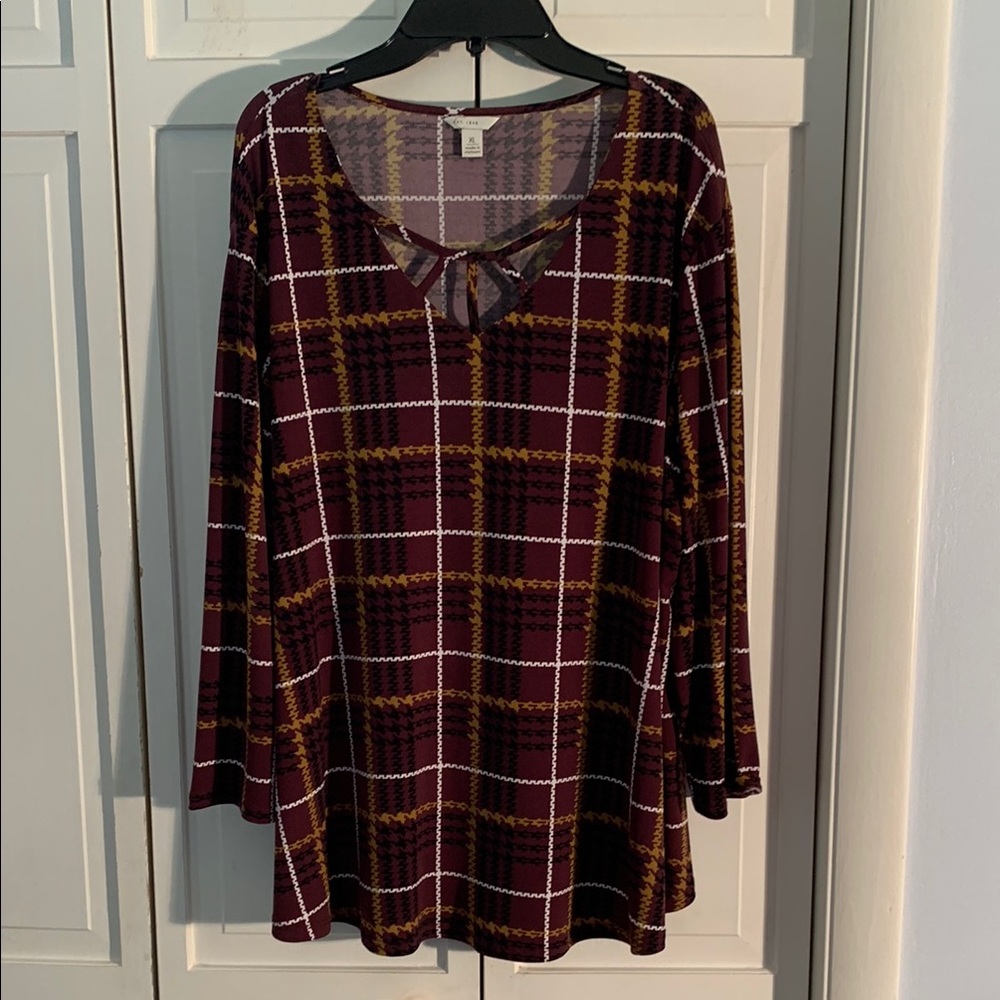 Cato Multi-colored Tunic Blouse EUC - Picture 2 of 9